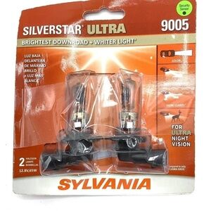 Sylvania‎ SilverStar Ultra 9005 HB3 65W Two Bulbs Head Light High Beam Stock Lam